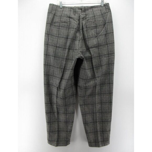 Labour Union Pants 34 Wool Trousers Plaid Pleated Button Fly 34X29 NEW - Picture 9 of 13